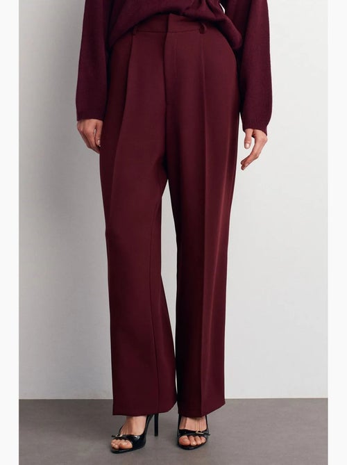Pantalon palazzo taille haute en crêpe dilvin - Kiabi