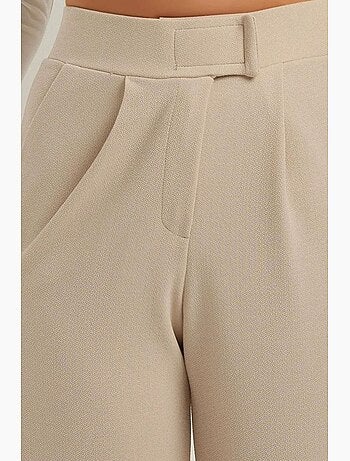 Pantalon palazzo taille haute en crêpe élastique hiccup