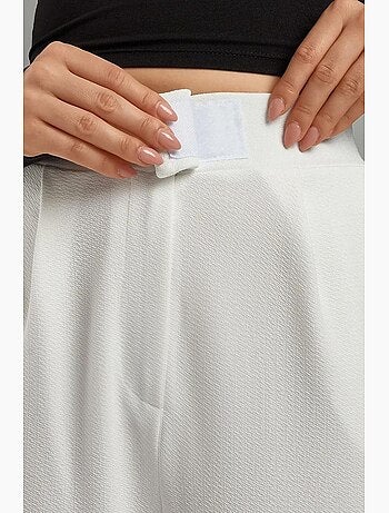 Pantalon palazzo taille haute en crêpe élastique hiccup