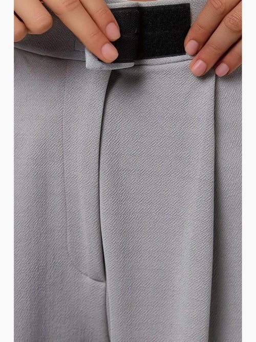 Pantalon palazzo taille haute en crêpe élastique hiccup - Kiabi