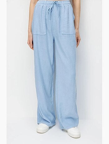 Pantalon palazzo taille haute et jambes larges avec cordon de serrage à la taille mixray