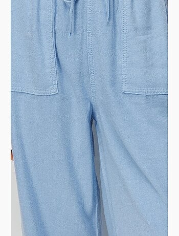 Pantalon palazzo taille haute et jambes larges avec cordon de serrage à la taille mixray