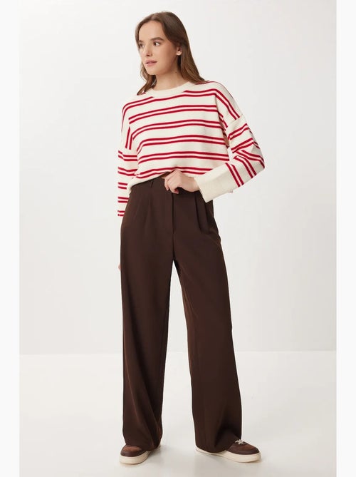 Pantalon palazzo taille haute et jambes larges istanbul - Kiabi Pantalon palazzo taille haute et jambes larges istanbul - Kiabi