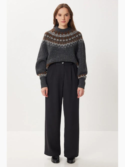 Pantalon palazzo taille haute et jambes larges istanbul - Kiabi Pantalon palazzo taille haute et jambes larges istanbul - Kiabi