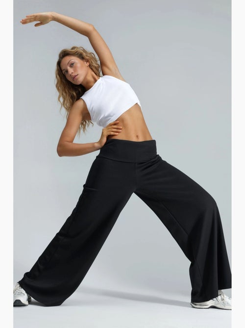 Pantalon palazzo taille haute hiccup - Kiabi Pantalon palazzo taille haute hiccup - Kiabi