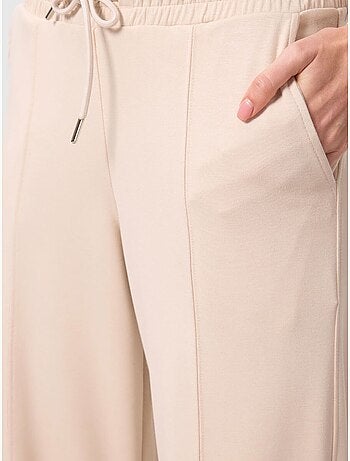Pantalon palazzo texturé à jambes larges avec cordon de serrage à la taille tommy