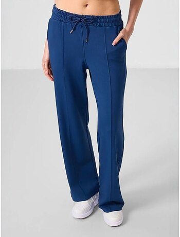 Pantalon palazzo texturé à jambes larges avec cordon de serrage à la taille tommy