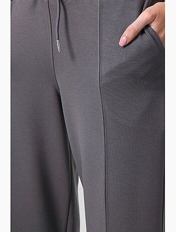 Pantalon palazzo texturé à jambes larges avec cordon de serrage à la taille tommy