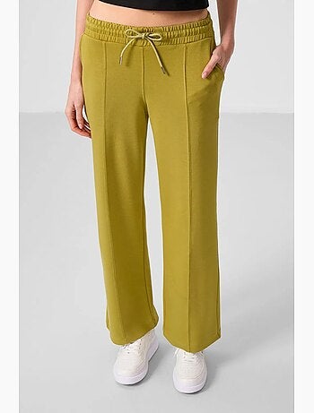 Pantalon palazzo texturé à jambes larges avec cordon de serrage à la taille tommy