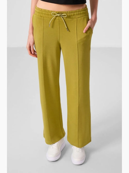 Pantalon palazzo texturé à jambes larges avec cordon de serrage à la taille tommy - Kiabi Pantalon palazzo texturé à jambes larges avec cordon de serrage à la taille tommy - Kiabi