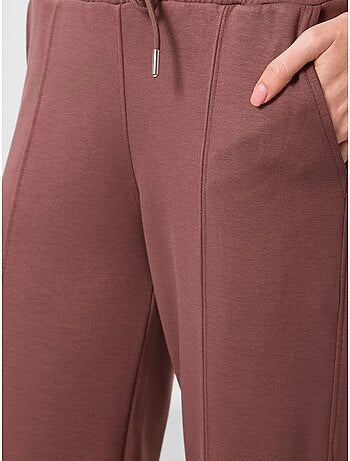 Pantalon palazzo texturé à jambes larges avec cordon de serrage à la taille tommy