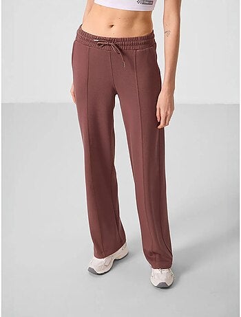 Pantalon palazzo texturé à jambes larges avec cordon de serrage à la taille tommy