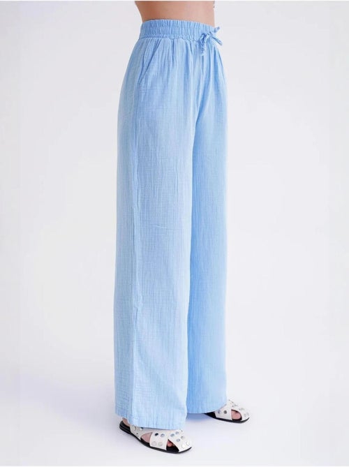 Pantalon palazzo texturé taille haute mixray - Kiabi Pantalon palazzo texturé taille haute mixray - Kiabi
