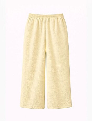 Pantalon palazzo texturé taille haute mixray