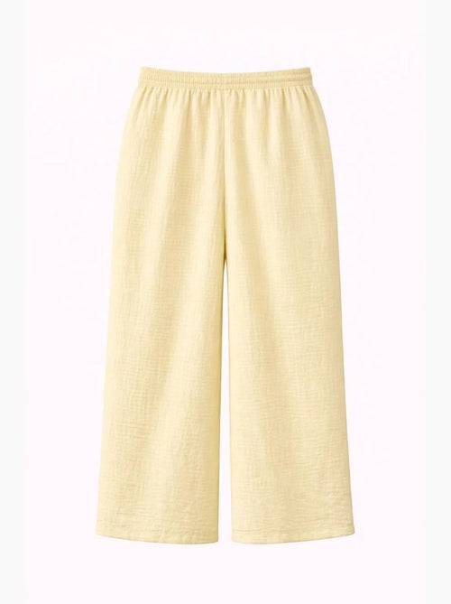 Pantalon palazzo texturé taille haute mixray - Kiabi