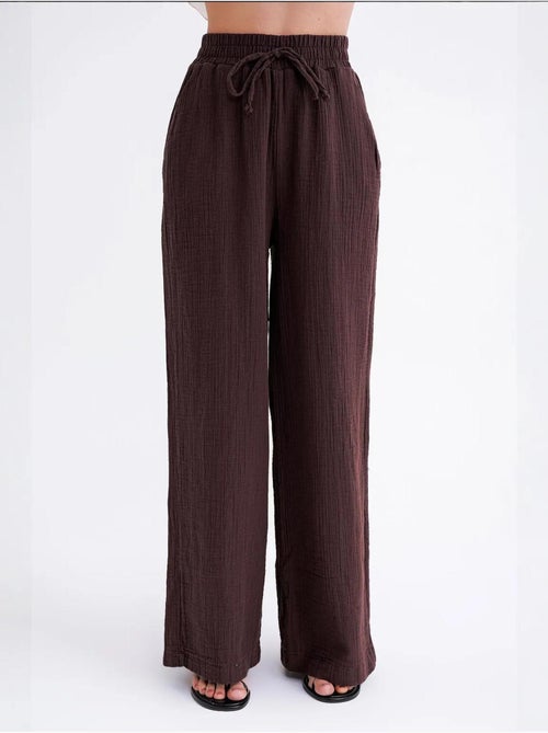 Pantalon palazzo texturé taille haute mixray - Kiabi Pantalon palazzo texturé taille haute mixray - Kiabi