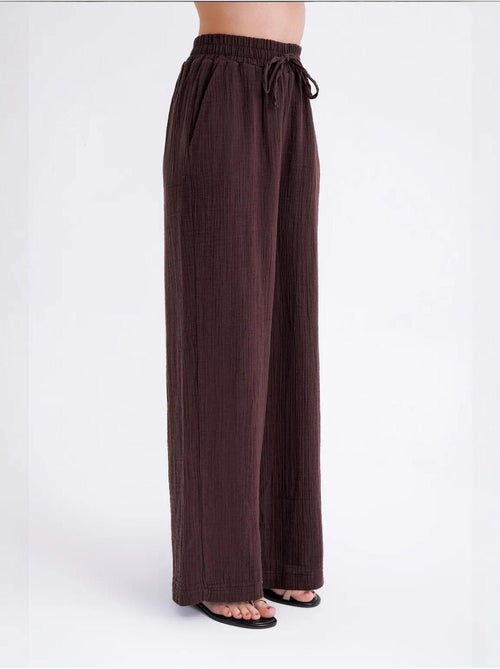 Pantalon palazzo texturé taille haute mixray - Kiabi Pantalon palazzo texturé taille haute mixray - Kiabi