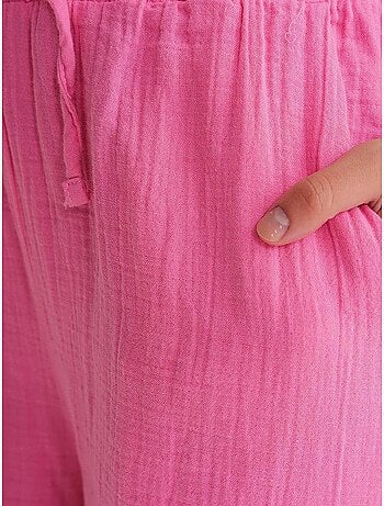 Pantalon palazzo texturé taille haute mixray