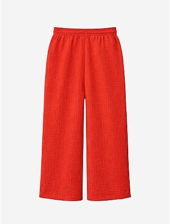 Pantalon palazzo texturé taille haute mixray