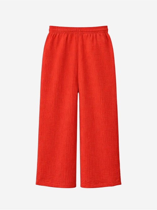 Pantalon palazzo texturé taille haute mixray - Kiabi