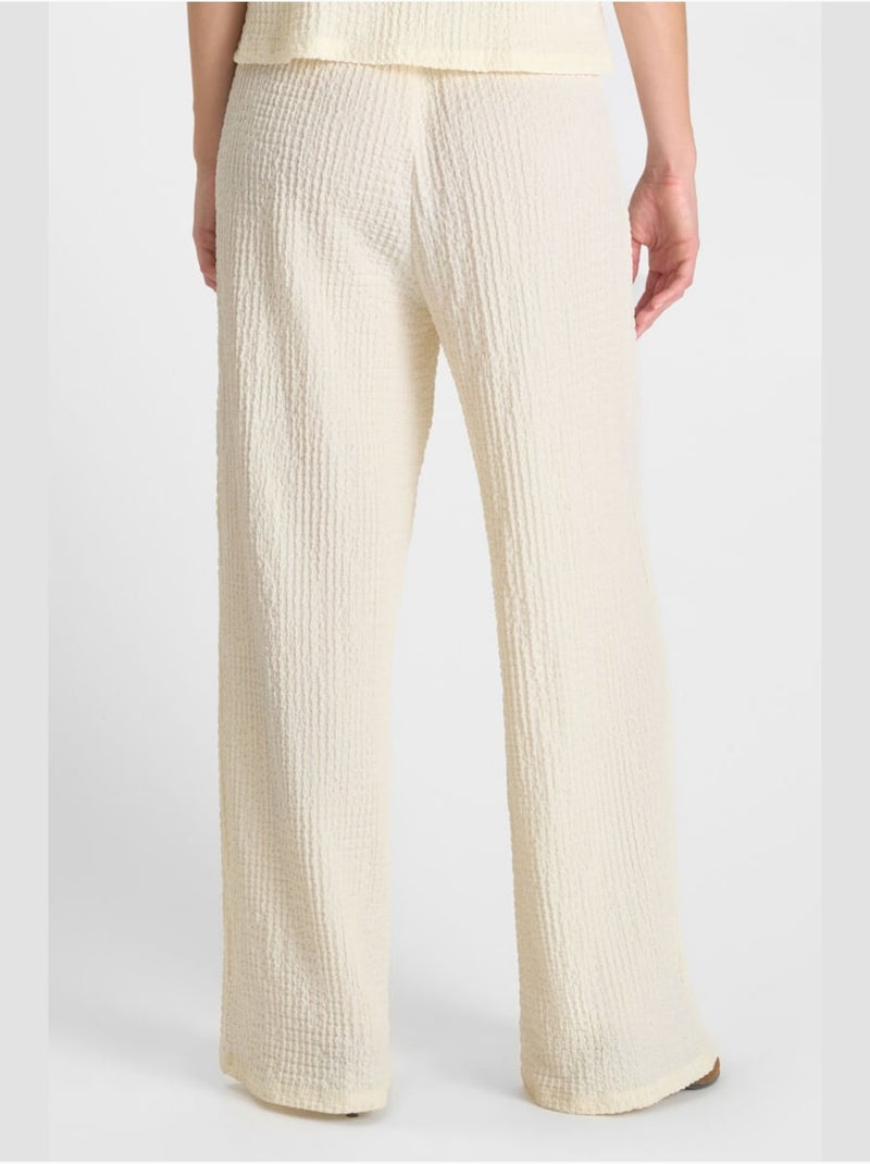 Pantalon PANTY droite 'Le Temps Des Cerises' Blanc - Kiabi