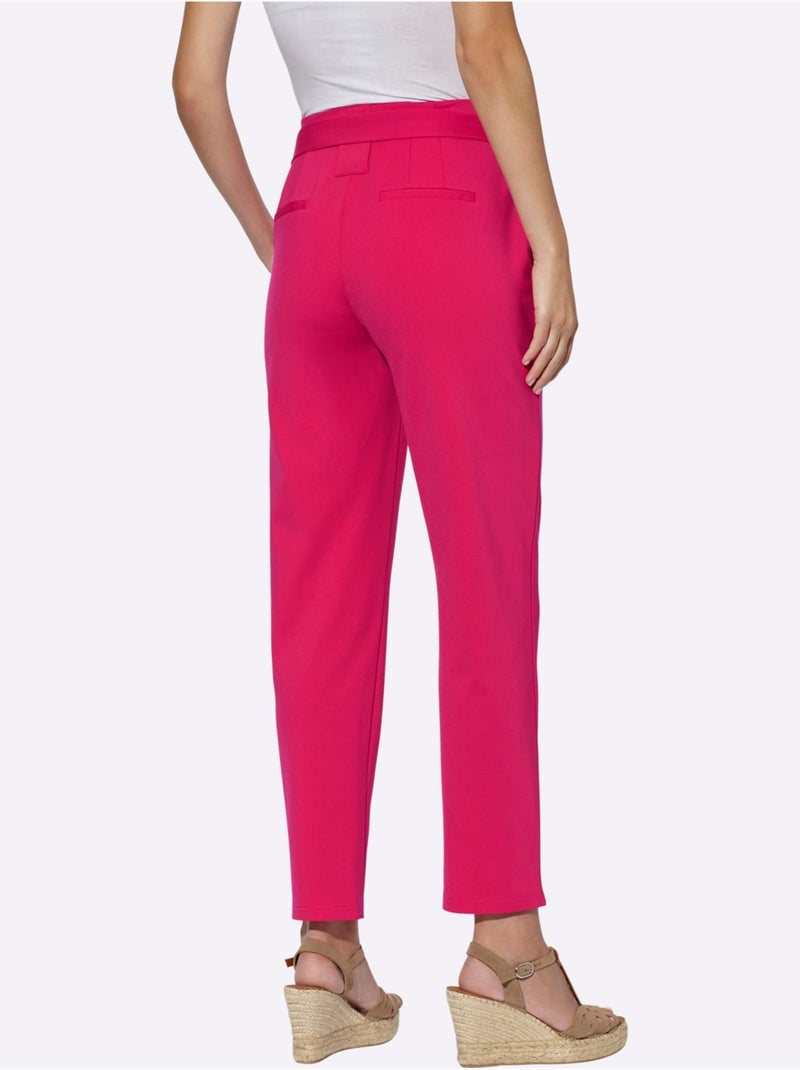 Pantalon Paperbag - Taille Standard - Helline Rose fushia - Kiabi
