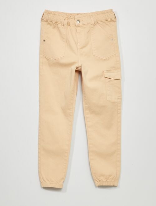 Pantalon paperbag avec poches - Kiabi