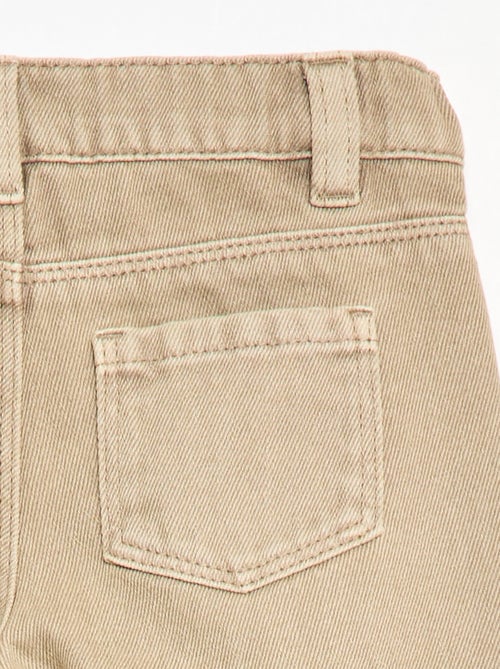 Pantalon paperbag en twill de coton - Kiabi
