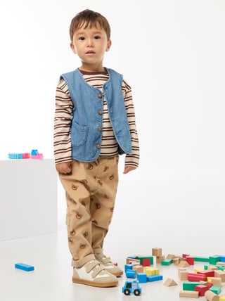 Pantalon paperbag en velours côtelé