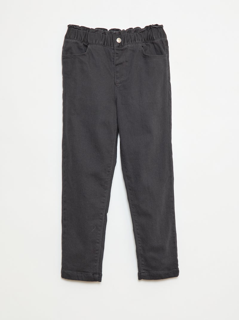 Pantalon paperbag rembourré Gris foncé - Kiabi