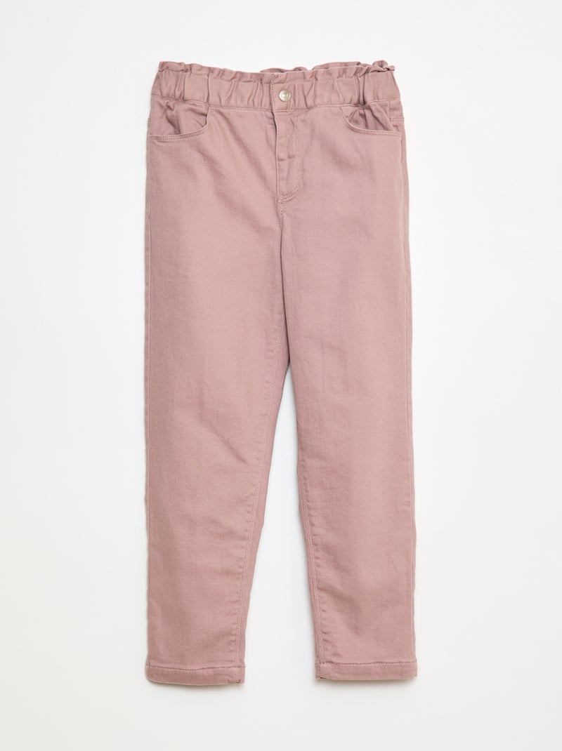 Pantalon paperbag rembourré Rose - Kiabi