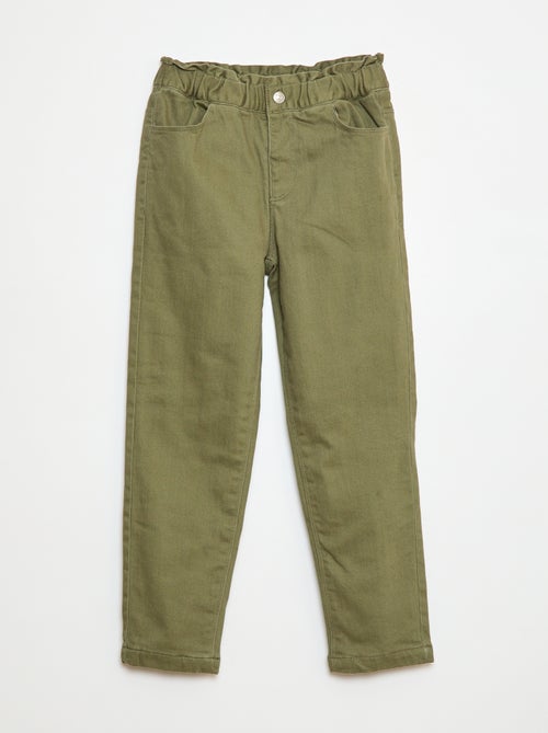 Pantalon paperbag rembourré - Kiabi
