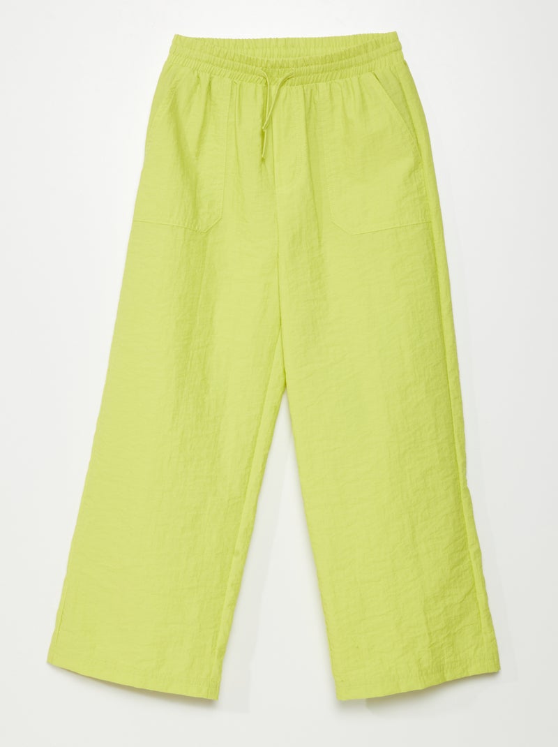 Pantalon parachute JAUNE ACA - Kiabi