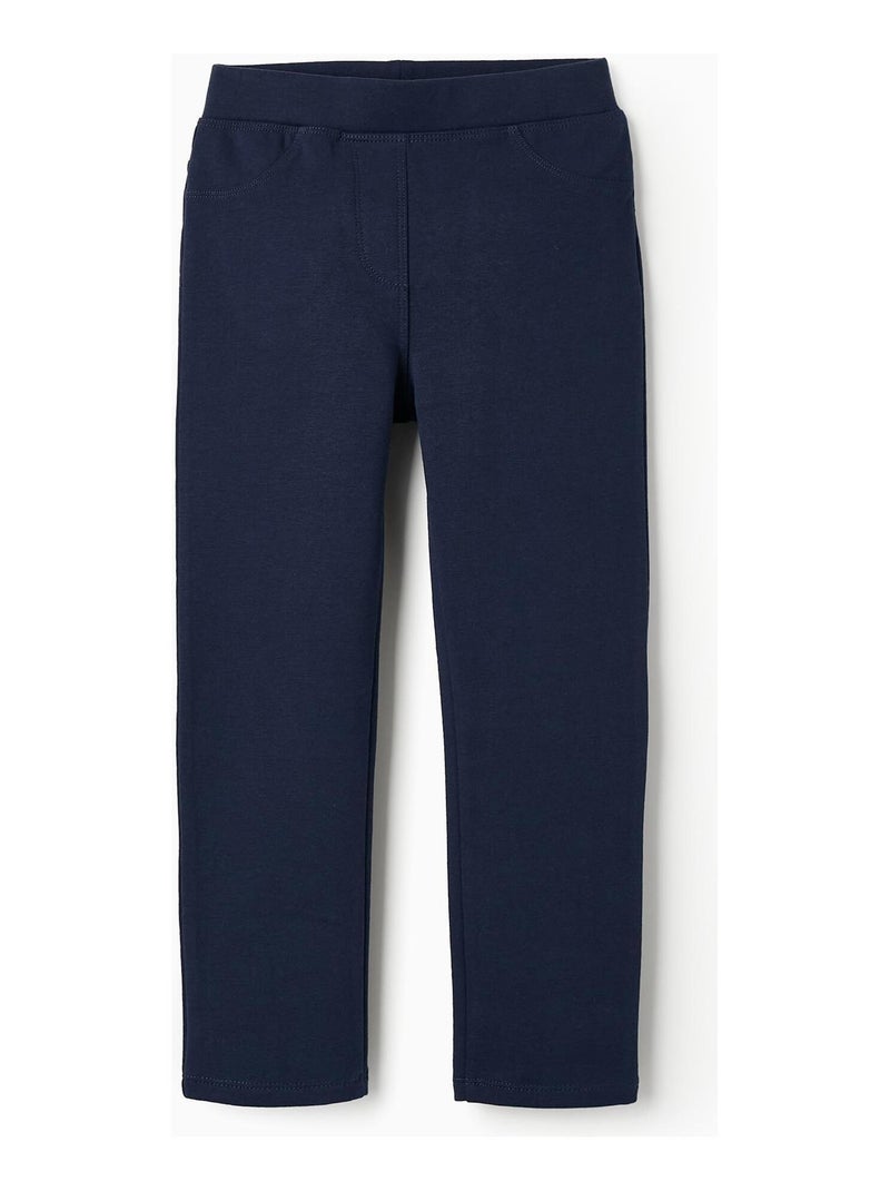 Pantalon Perforé et avec ceinture ajustable NEW YORK Bleu foncé - Kiabi
