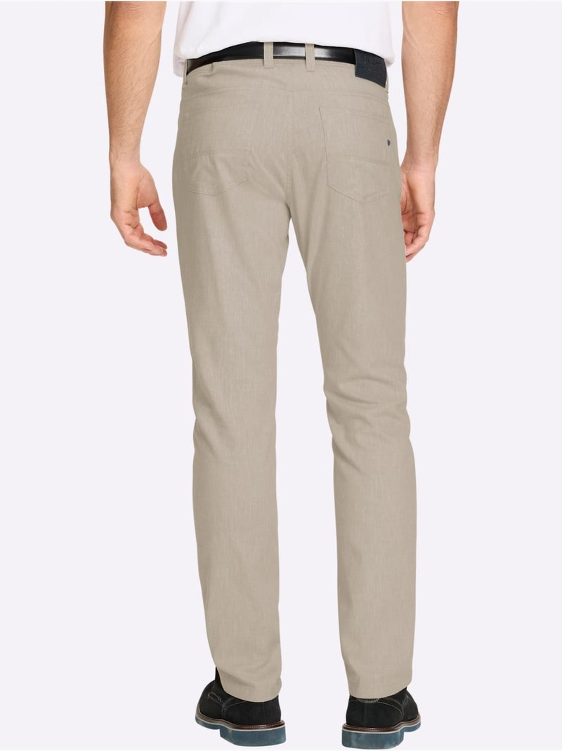 Pantalon Peu Froissable Et Facile à Repasser - Taille Standard - Witt Beige chiné - Kiabi
