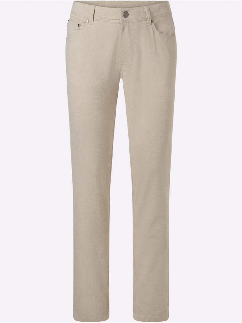 Pantalon Peu Froissable Et Facile à Repasser - Taille Standard - Witt Beige chiné - Kiabi