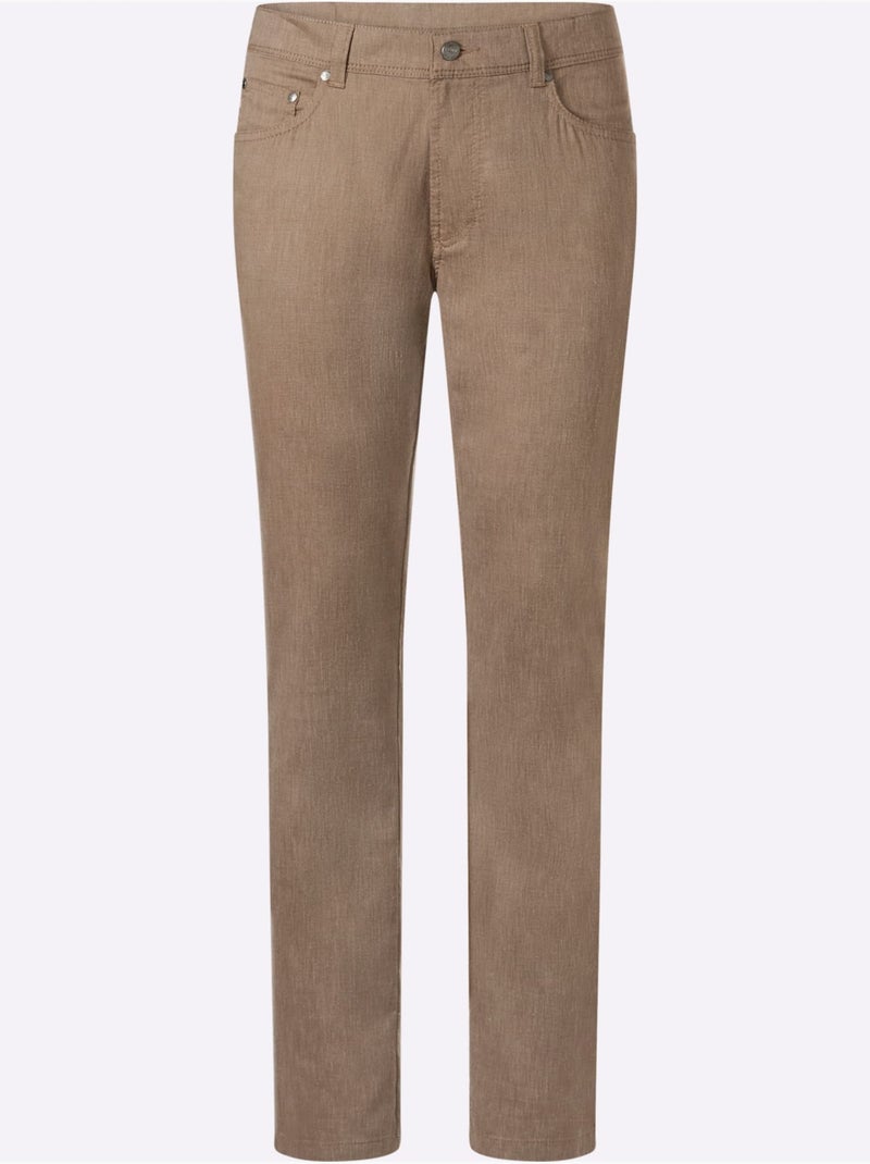 Pantalon Peu Froissable Et Facile à Repasser - Taille Standard - Witt Marron clair - Kiabi