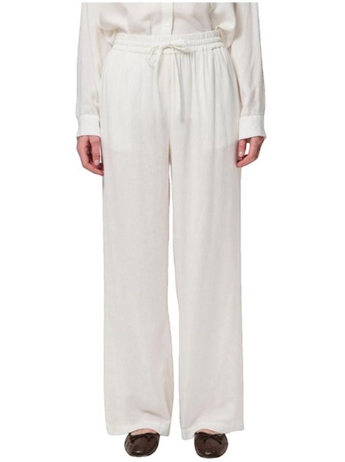 Pantalon Pieces Pia Wide en viscose et lin - Kiabi