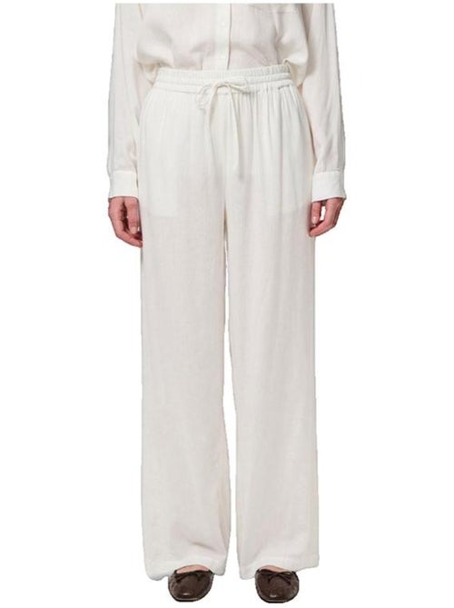 Pantalon Pieces Pia Wide en viscose et lin - Kiabi