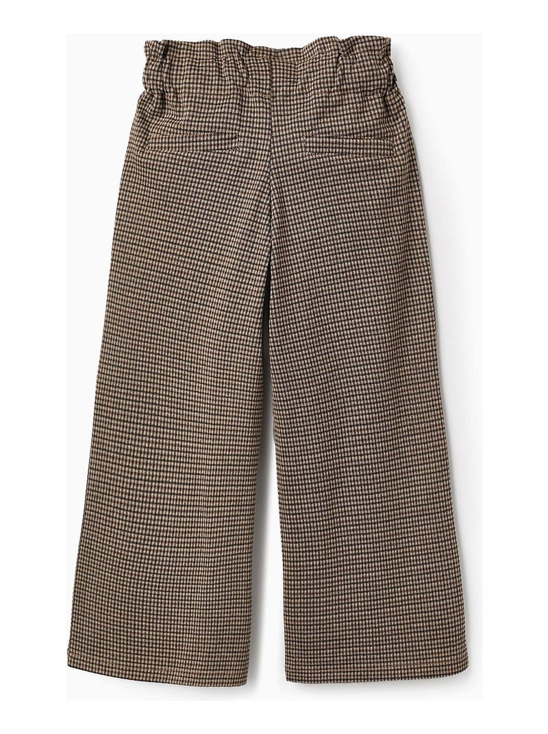 Pantalon pied de poule, taille réglable FRENCH CONNECTION Marron - Kiabi