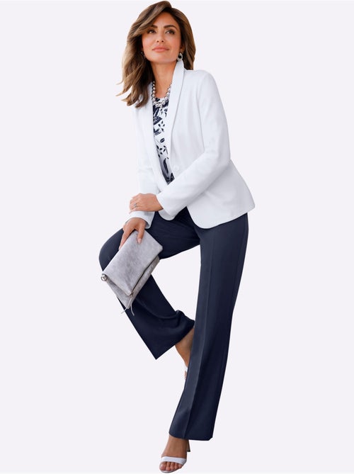 Pantalon plis repassés, effet affinant - taille courte - witt - Kiabi Pantalon plis repassés, effet affinant - taille courte - witt - Kiabi