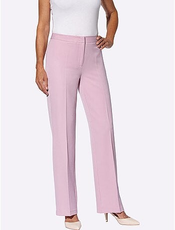 Pantalon Plis Repassés, Effet Affinant - Taille Courte - Witt