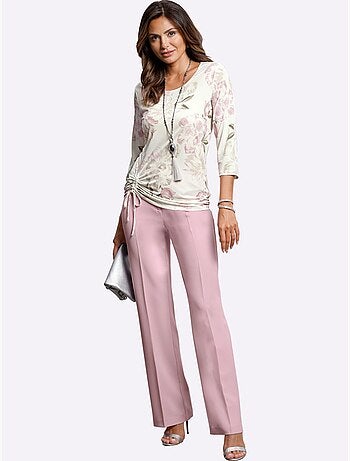 Pantalon Plis Repassés, Effet Affinant - Taille Courte - Witt