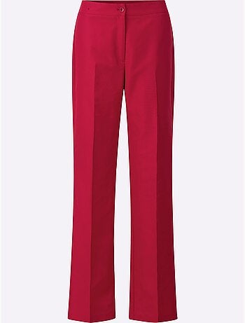 Pantalon Plis Repassés, Effet Affinant - Taille Standard - Moda Vilona