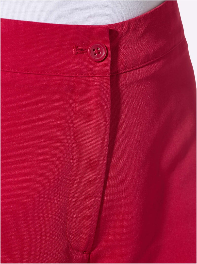 Pantalon Plis Repassés, Effet Affinant - Taille Standard - Moda Vilona Rouge - Kiabi