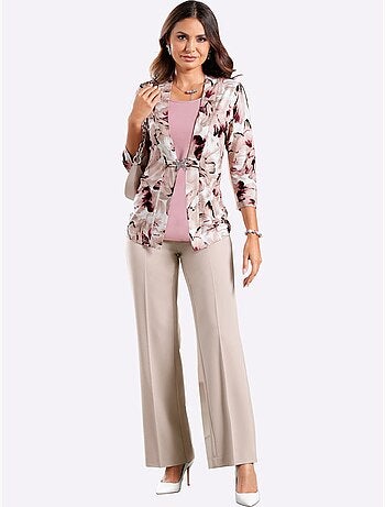 Pantalon Plis Repassés, Effet Affinant - Taille Standard - Witt