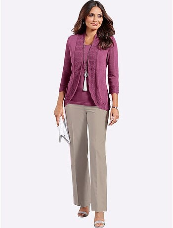 Pantalon Plis Repassés, Effet Affinant - Taille Standard - Witt