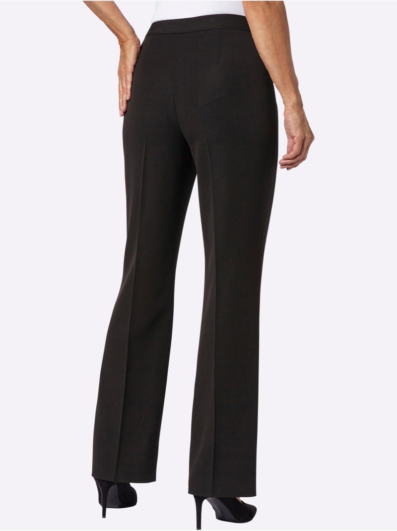 Pantalon plis repassés, effet affinant - taille standard - witt Noir - Kiabi