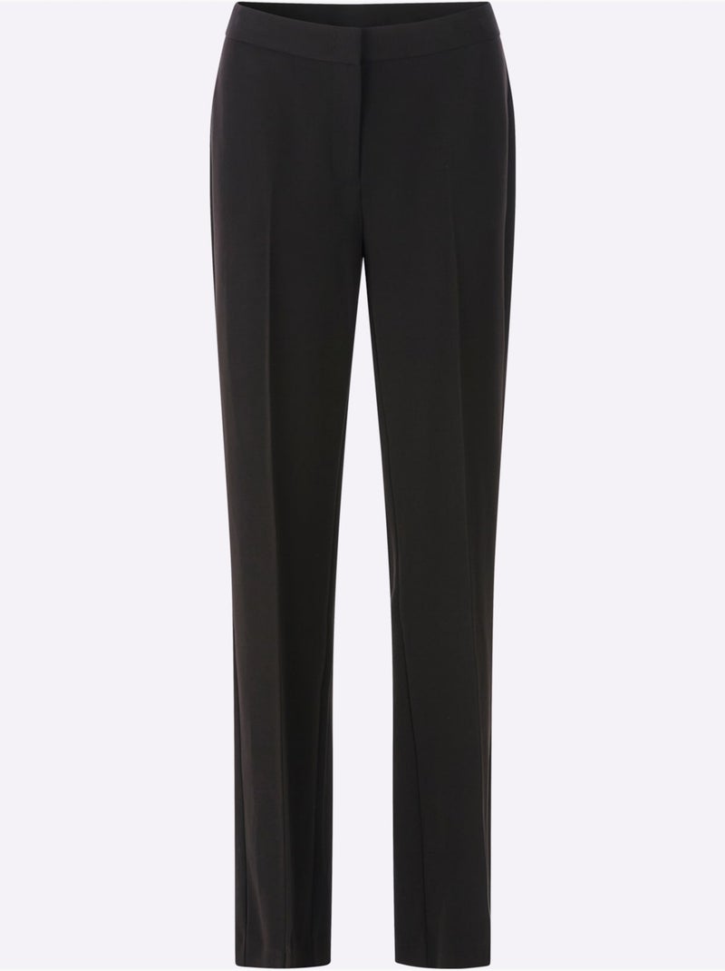 Pantalon plis repassés, effet affinant - taille standard - witt Noir - Kiabi