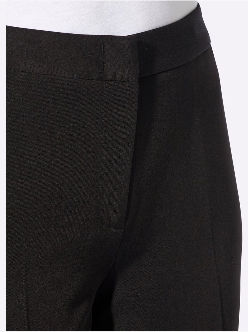Pantalon plis repassés, effet affinant - taille standard - witt Noir - Kiabi